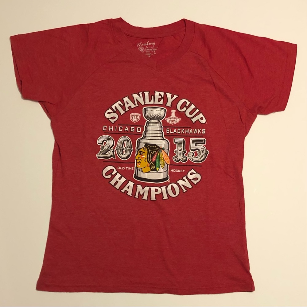 5/$25 🔴 Chicago Blackhawks 2015 Stanley Cup Champions T-shirt L